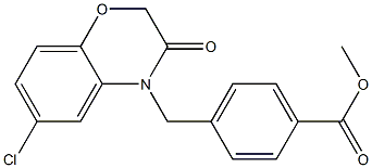 methyl 4-((6-chloro-2,3-dihydro-3-oxobenzo[b][1,4]oxazin-4-yl)methyl)benzoate Structure