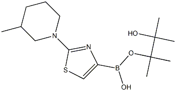 2-(3-METHYLPIPERIDIN-1-YL)THIAZOLE-4-BORONIC ACID PINACOL ESTER,,结构式