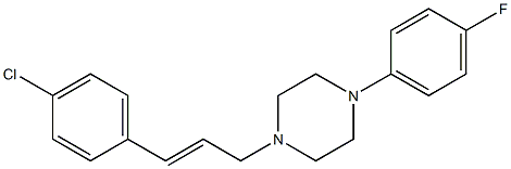 1-[(2E)-3-(4-CHLOROPHENYL)PROP-2-EN-1-YL]-4-(4-FLUOROPHENYL)PIPERAZINE Struktur