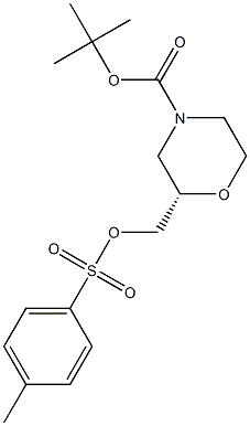 2-(S)-(TOLUENE-4-SULFONYLOXYMETHYL)-MORPHOLINE-4-CARBOXYLIC ACID TERT-BUTYL ESTER Structure