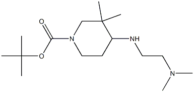 TERT-BUTYL 4-{[2-(DIMETHYLAMINO)ETHYL]AMINO}-3,3-DIMETHYLPIPERIDINE-1-CARBOXYLATE Structure