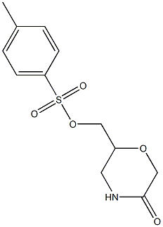 TOLUENE-4-SULFONIC ACID 5-OXO-MORPHOLIN-2-YLMETHYL ESTER Structure