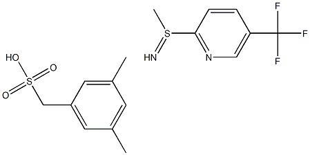 S-Methyl-S-[5-(trifluoromethyl)pyrid-2-yl]sulphilimine mesitylenesulphonate Struktur