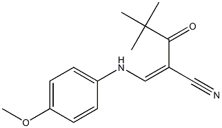 (Z)-2-(2,2-dimethylpropanoyl)-3-(4-methoxyanilino)-2-propenenitrile