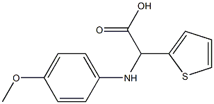 2-(4-methoxyanilino)-2-(2-thienyl)acetic acid 化学構造式