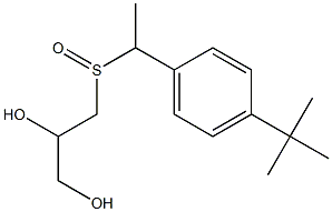 3-({1-[4-(tert-butyl)phenyl]ethyl}sulfinyl)-1,2-propanediol 化学構造式
