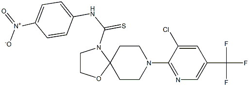 8-[3-chloro-5-(trifluoromethyl)-2-pyridinyl]-N-(4-nitrophenyl)-1-oxa-4,8-diazaspiro[4.5]decane-4-carbothioamide
