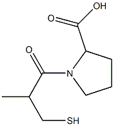 1-(3-mercapto-2-methylpropanoyl)pyrrolidine-2-carboxylic acid 结构式