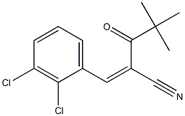 (Z)-3-(2,3-dichlorophenyl)-2-(2,2-dimethylpropanoyl)-2-propenenitrile Structure