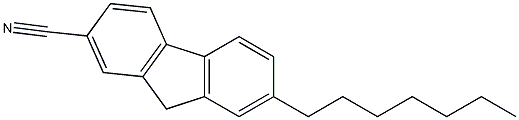 7-heptyl-9H-fluorene-2-carbonitrile 结构式