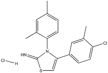 4-(4-chloro-3-methylphenyl)-3-(2,4-dimethylphenyl)-2,3-dihydro-1,3-thiazol-2-imine hydrochloride