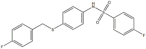 4-fluoro-N-{4-[(4-fluorobenzyl)sulfanyl]phenyl}benzenesulfonamide Structure