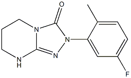 2-(5-fluoro-2-methylphenyl)-2,3,5,6,7,8-hexahydro[1,2,4]triazolo[4,3-a]pyrimidin-3-one Struktur
