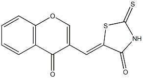 5-[(Z)-(4-oxo-4H-chromen-3-yl)methylidene]-2-thioxo-1,3-thiazolan-4-one 结构式