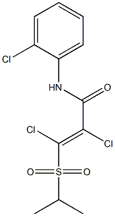 (E)-2,3-dichloro-N-(2-chlorophenyl)-3-(isopropylsulfonyl)-2-propenamide Structure