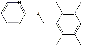 2-[(2,3,4,5,6-pentamethylbenzyl)thio]pyridine Struktur