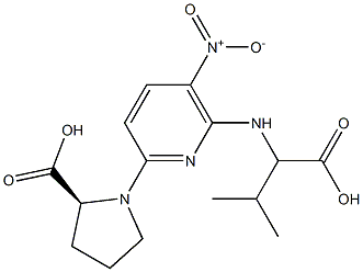 (2S)-1-{6-[(1-carboxy-2-methylpropyl)amino]-5-nitro-2-pyridinyl}tetrahydro-1H-pyrrole-2-carboxylic acid
