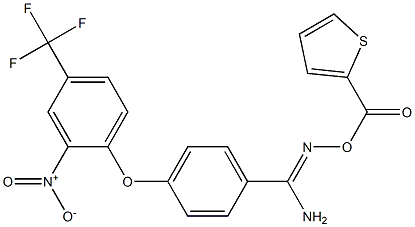 O1-(2-thienylcarbonyl)-4-[2-nitro-4-(trifluoromethyl)phenoxy]benzene-1-carbohydroximamide|