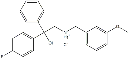 2-(4-fluorophenyl)-2-hydroxy-N-(3-methoxybenzyl)-2-phenyl-1-ethanaminium chloride Structure