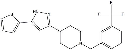 4-[5-(2-thienyl)-1H-pyrazol-3-yl]-1-[3-(trifluoromethyl)benzyl]piperidine