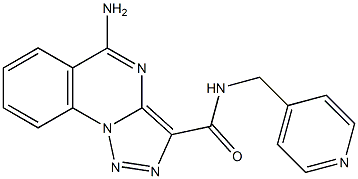 N3-(4-pyridylmethyl)-5-amino[1,2,3]triazolo[1,5-a]quinazoline-3-carboxamide,,结构式