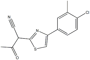 2-[4-(4-chloro-3-methylphenyl)-1,3-thiazol-2-yl]-3-oxobutanenitrile Structure