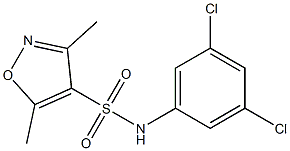 N4-(3,5-dichlorophenyl)-3,5-dimethylisoxazole-4-sulfonamide Struktur
