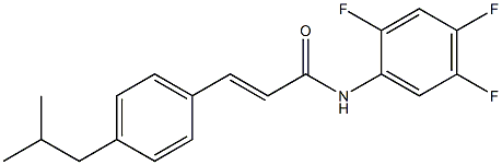(E)-3-(4-isobutylphenyl)-N-(2,4,5-trifluorophenyl)-2-propenamide 结构式