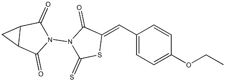 3-{5-[(Z)-(4-ethoxyphenyl)methylidene]-4-oxo-2-thioxo-1,3-thiazolan-3-yl}-3-azabicyclo[3.1.0]hexane-2,4-dione