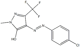 4-[(E)-2-(4-chlorophenyl)diazenyl]-1-methyl-3-(trifluoromethyl)-1H-pyrazol-5-ol Struktur