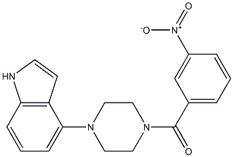 [4-(1H-indol-4-yl)piperazino](3-nitrophenyl)methanone Structure