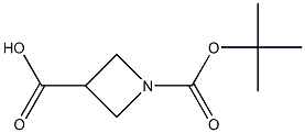 1-(tert-butoxycarbonyl)-3-azetanecarboxylic acid Struktur