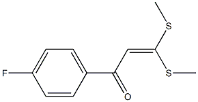 1-(4-fluorophenyl)-3,3-di(methylthio)prop-2-en-1-one 化学構造式