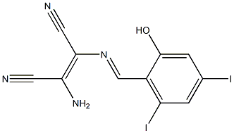 (Z)-2-amino-3-{[(E)-(2-hydroxy-4,6-diiodophenyl)methylidene]amino}-2-butenedinitrile