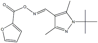 1-(tert-butyl)-4-({[(2-furylcarbonyl)oxy]imino}methyl)-3,5-dimethyl-1H-pyrazole Struktur