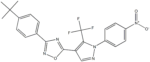 3-[4-(tert-butyl)phenyl]-5-[1-(4-nitrophenyl)-5-(trifluoromethyl)-1H-pyrazol-4-yl]-1,2,4-oxadiazole