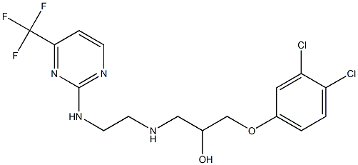 1-(3,4-dichlorophenoxy)-3-[(2-{[4-(trifluoromethyl)pyrimidin-2-yl]amino}ethyl)amino]propan-2-ol Structure