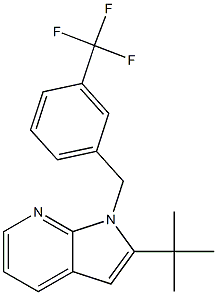 2-(tert-butyl)-1-[3-(trifluoromethyl)benzyl]-1H-pyrrolo[2,3-b]pyridine 结构式