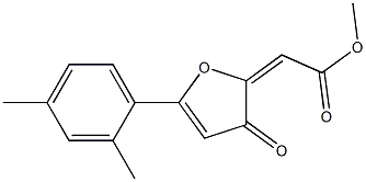 methyl 2-[5-(2,4-dimethylphenyl)-3-oxo-2,3-dihydrofuran-2-yliden]acetate Structure