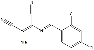 (Z)-2-amino-3-{[(E)-(2,4-dichlorophenyl)methylidene]amino}-2-butenedinitrile Structure