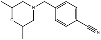 4-[(2,6-dimethylmorpholin-4-yl)methyl]benzonitrile Structure