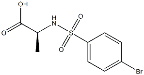 (2S)-2-{[(4-bromophenyl)sulfonyl]amino}propanoic acid Struktur