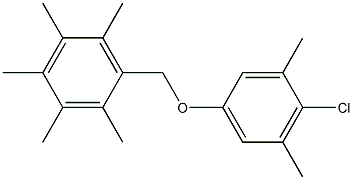 1-[(4-chloro-3,5-dimethylphenoxy)methyl]-2,3,4,5,6-pentamethylbenzene 结构式