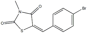 5-[(E)-(4-bromophenyl)methylidene]-3-methyl-1,3-thiazolane-2,4-dione Structure