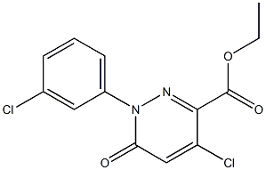 ethyl 4-chloro-1-(3-chlorophenyl)-6-oxo-1,6-dihydro-3-pyridazinecarboxylate Structure