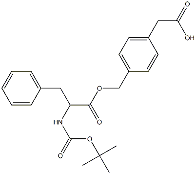 2-{4-[({2-[(tert-butoxycarbonyl)amino]-3-phenylpropanoyl}oxy)methyl]phenyl}acetic acid Structure