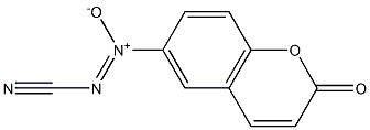 (Z)-2-cyano-1-oxido-1-(2-oxo-2H-chromen-6-yl)diazen-1-ium Struktur