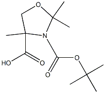 3-tert-butyl 4-methyl 2,2-dimethyl-1,3-oxazolidine-3,4-dicarboxylate 化学構造式
