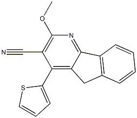 2-methoxy-4-(2-thienyl)-5H-indeno[1,2-b]pyridine-3-carbonitrile Struktur