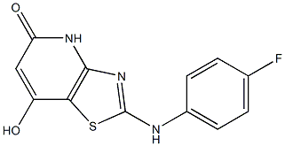 2-(4-fluoroanilino)-7-hydroxy[1,3]thiazolo[4,5-b]pyridin-5(4H)-one Structure